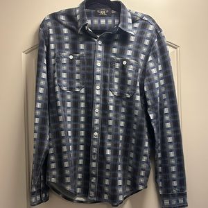 RRL Ralph Lauren Button Down Plaid Shirt Medium